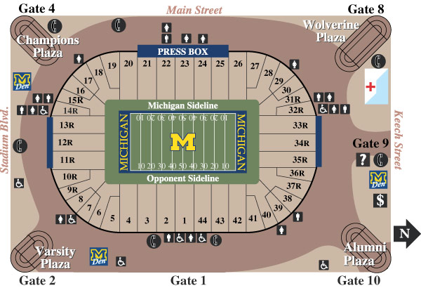 Michigan Stadium Student Section Seating Chart
