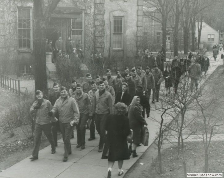 University of Michigan World War II Army Units<br/>A frequent sight on the University of Michigan campus. 